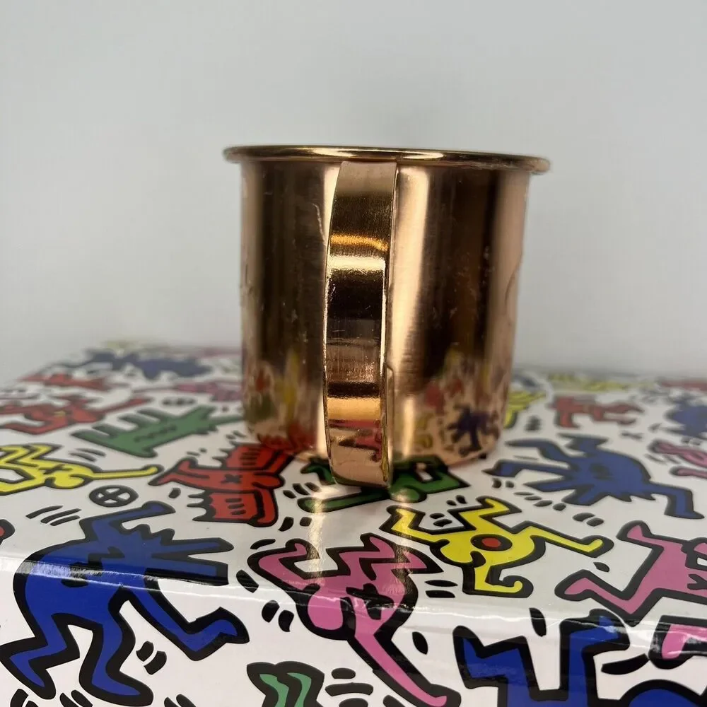Stoli Stolichnaya Vodka Moscow Mule‎ Cup Copper Brown Logo